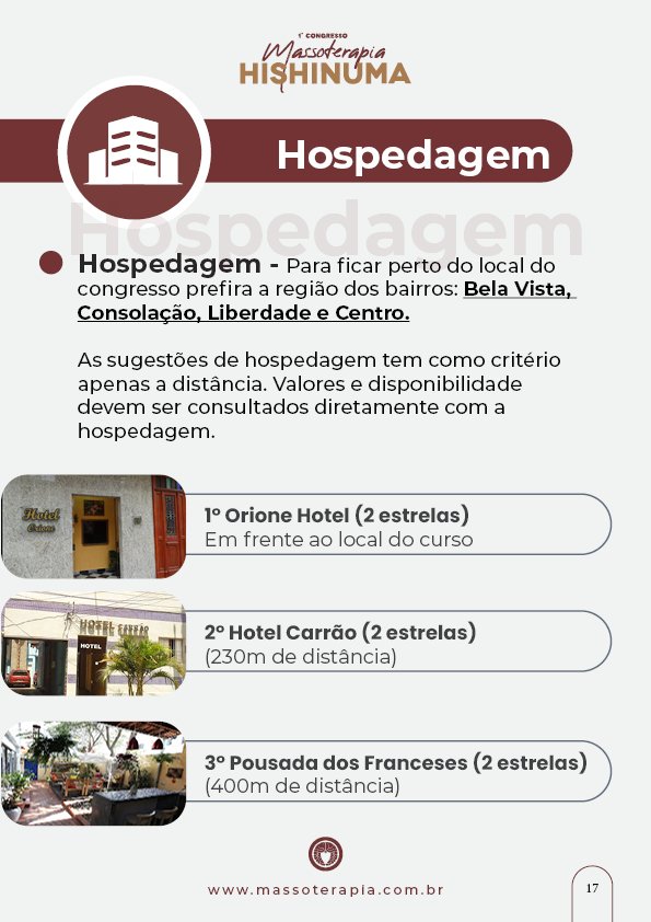 Guia do Aluno - 1° Congresso Massoterapia Hishinuma17