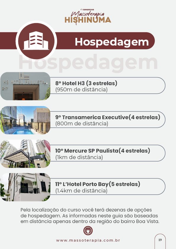Guia do Aluno - 1° Congresso Massoterapia Hishinuma19