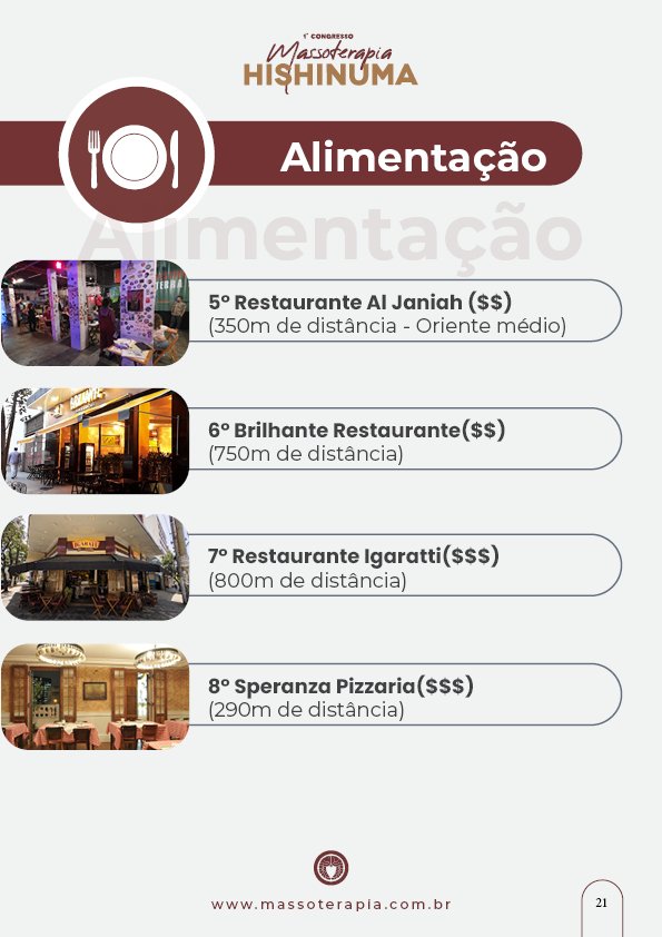 Guia do Aluno - 1° Congresso Massoterapia Hishinuma21
