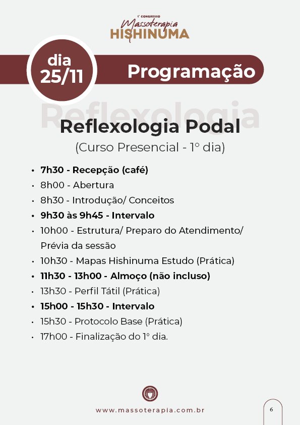 Guia do Aluno - 1° Congresso Massoterapia Hishinuma6